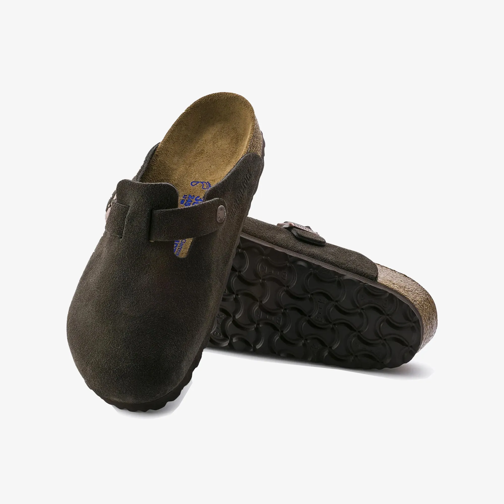 Birkenstock | BOSTON SOFT FOOTBED SUEDE LEATHER  { BROWN