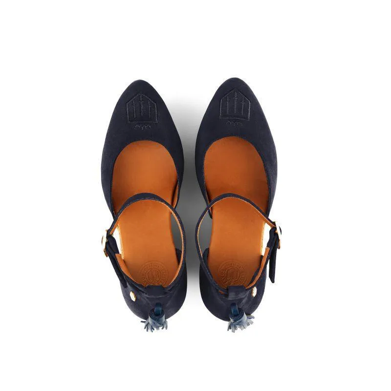 Fairfax & Favor Monaco Ladies Wedge Sandal - Navy