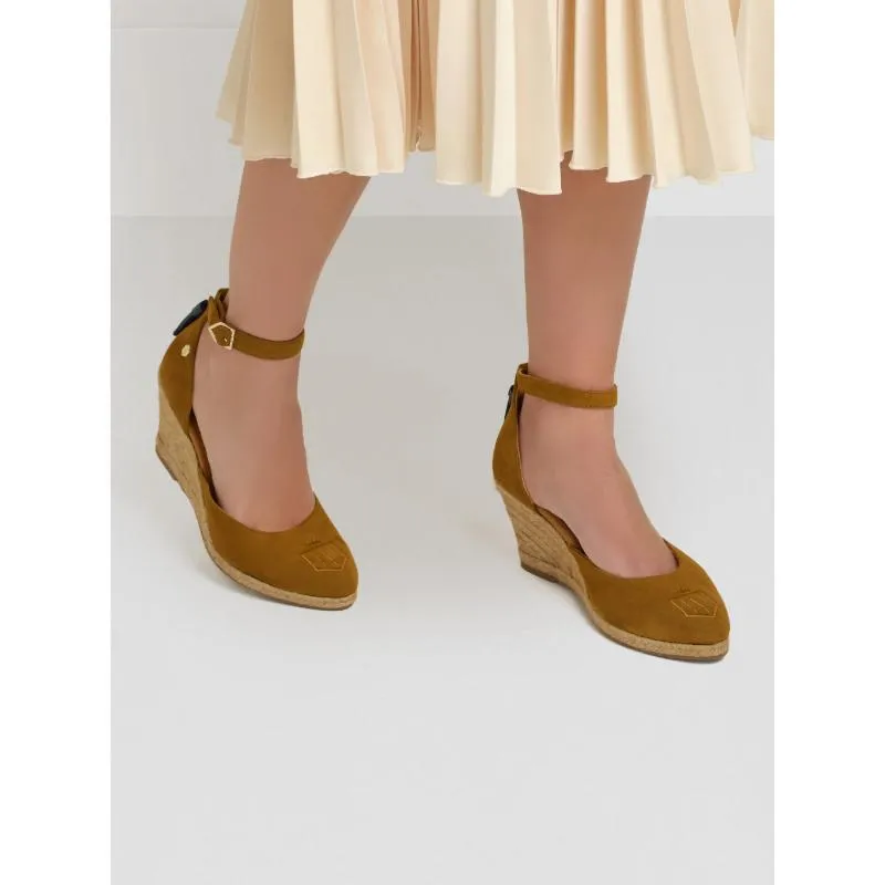 Fairfax & Favor Monaco Ladies Wedge Sandal - Tan