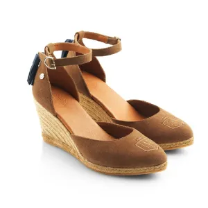 Fairfax & Favor Monaco Ladies Wedge Sandal - Tan