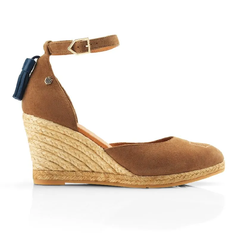 Fairfax & Favor Monaco Ladies Wedge Sandal - Tan