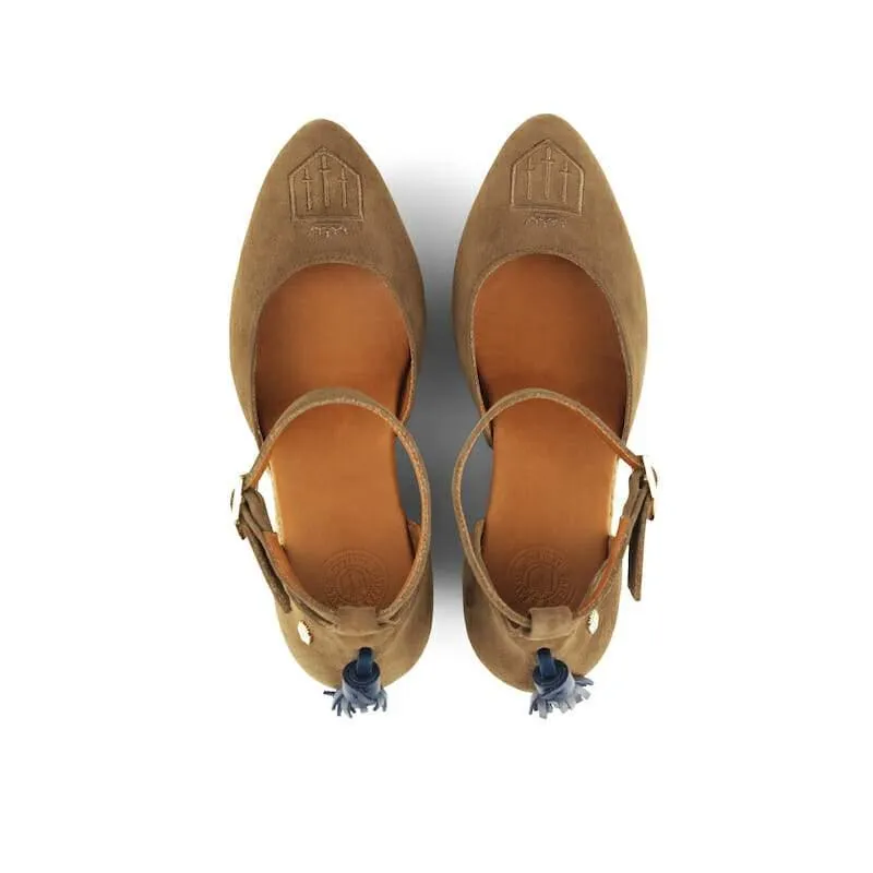 Fairfax & Favor Monaco Ladies Wedge Sandal - Tan