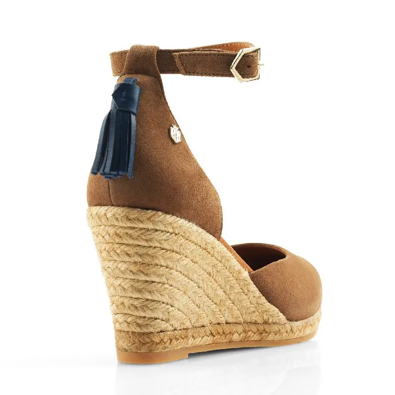 Fairfax & Favor Monaco Ladies Wedge Sandal - Tan