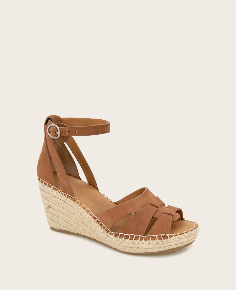 GENTLE SOULS - Coolie Nubuck Espadrille Wedge