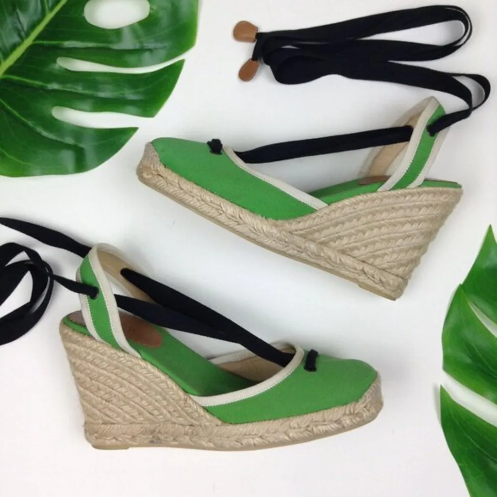 J Crew Carolyn Espadrille Wedges - Size 8