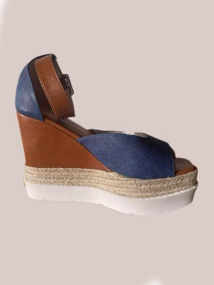 "Tati" Espadrille Sandal in Leather