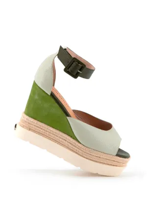 "Tati" Espadrille Sandal in Leather