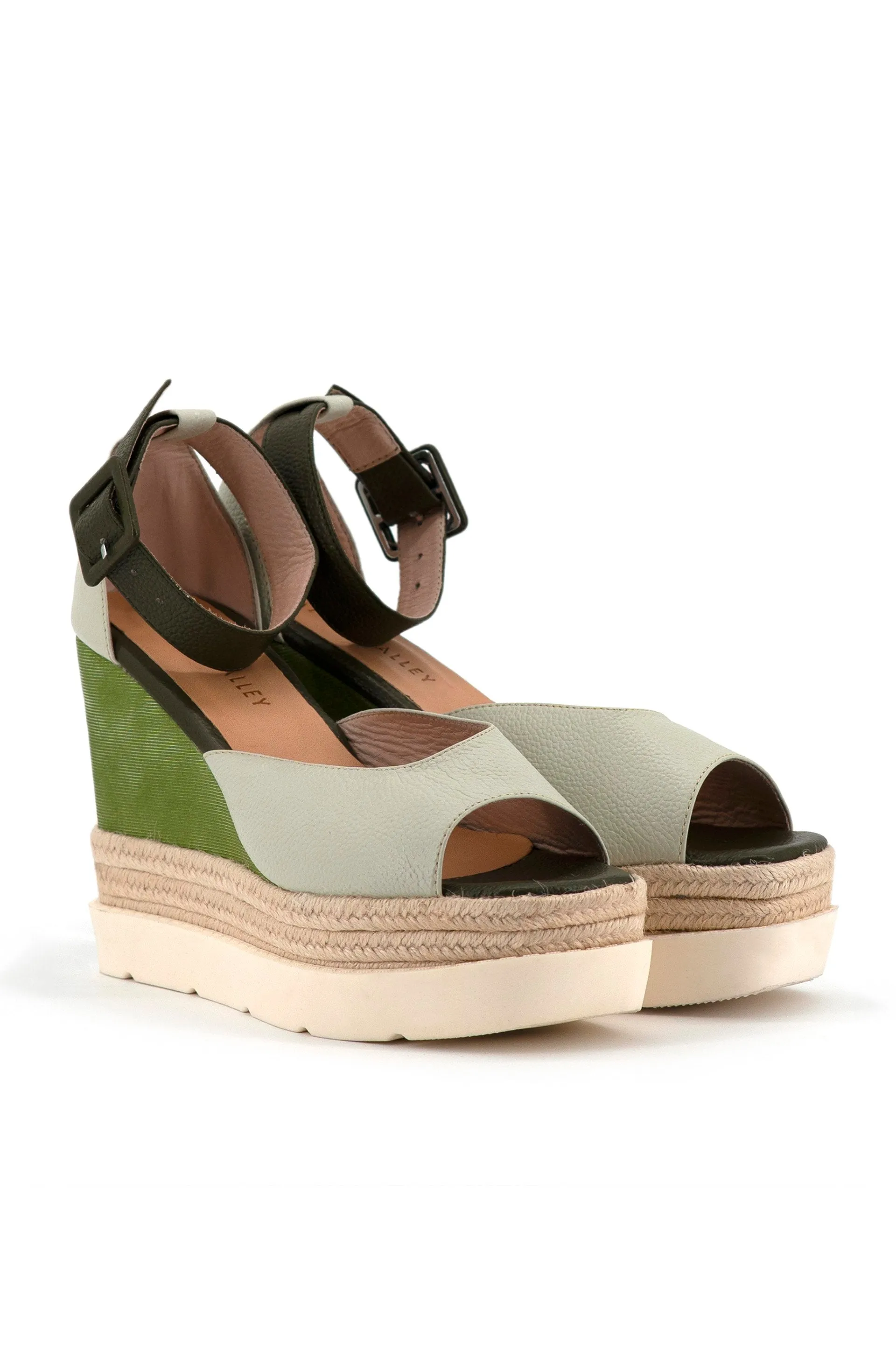 "Tati" Espadrille Sandal in Leather