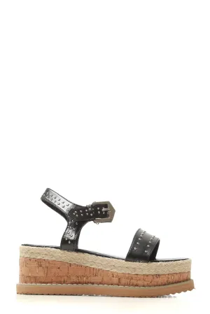 Studded detail cork flatform