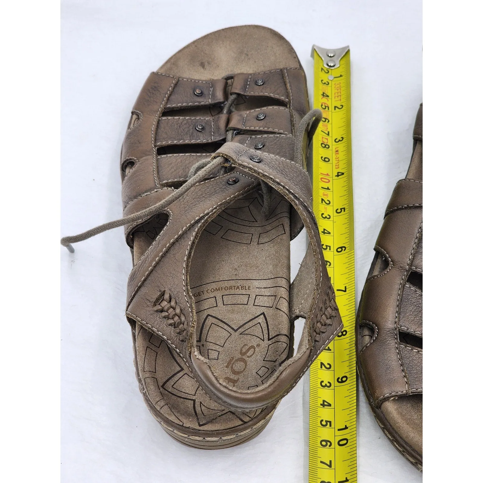 Taos Sandals Womens 9 Brown Leather Fisherman Comfort Shoes Open Toe Ghilbert