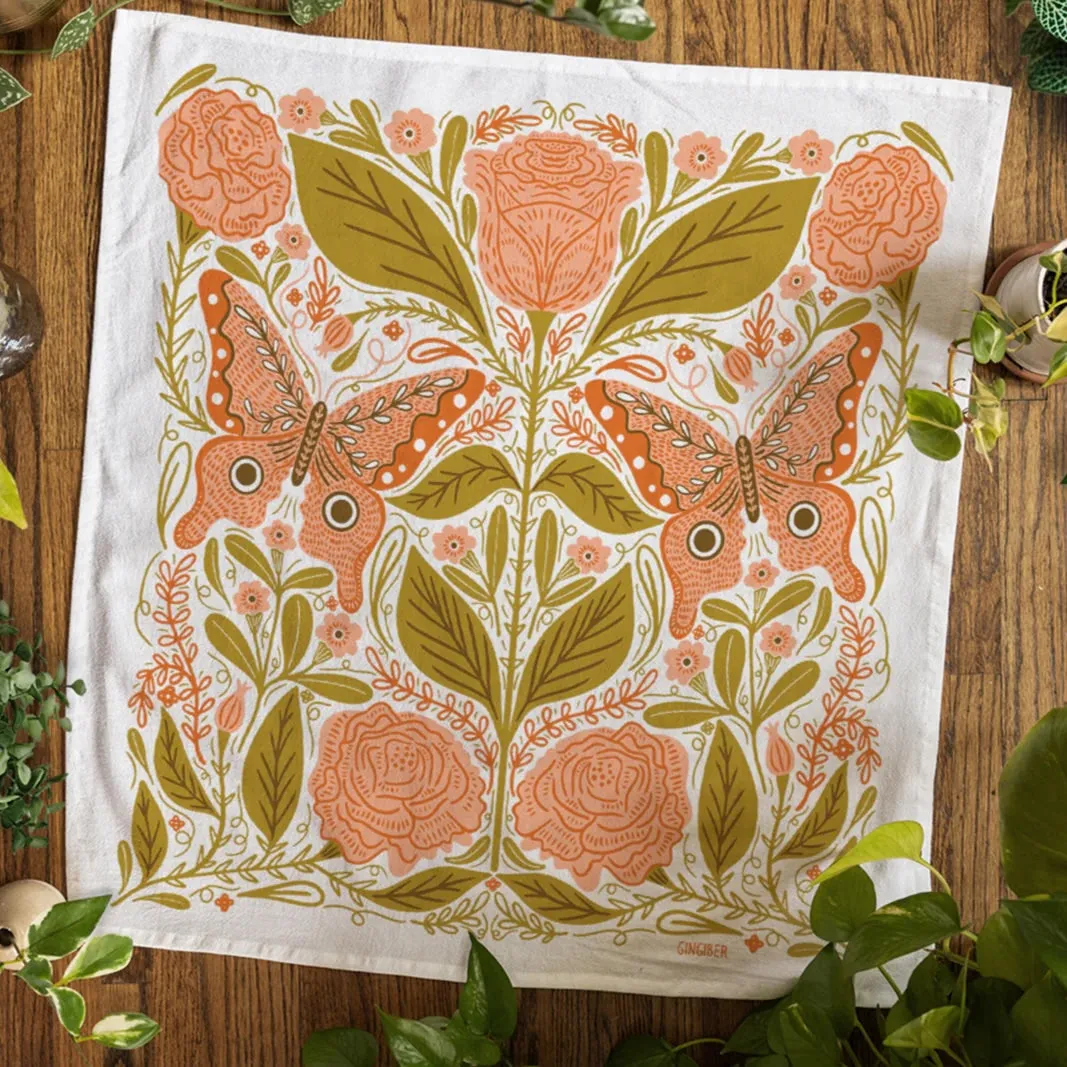 Vintage Butterfly Tea Towel