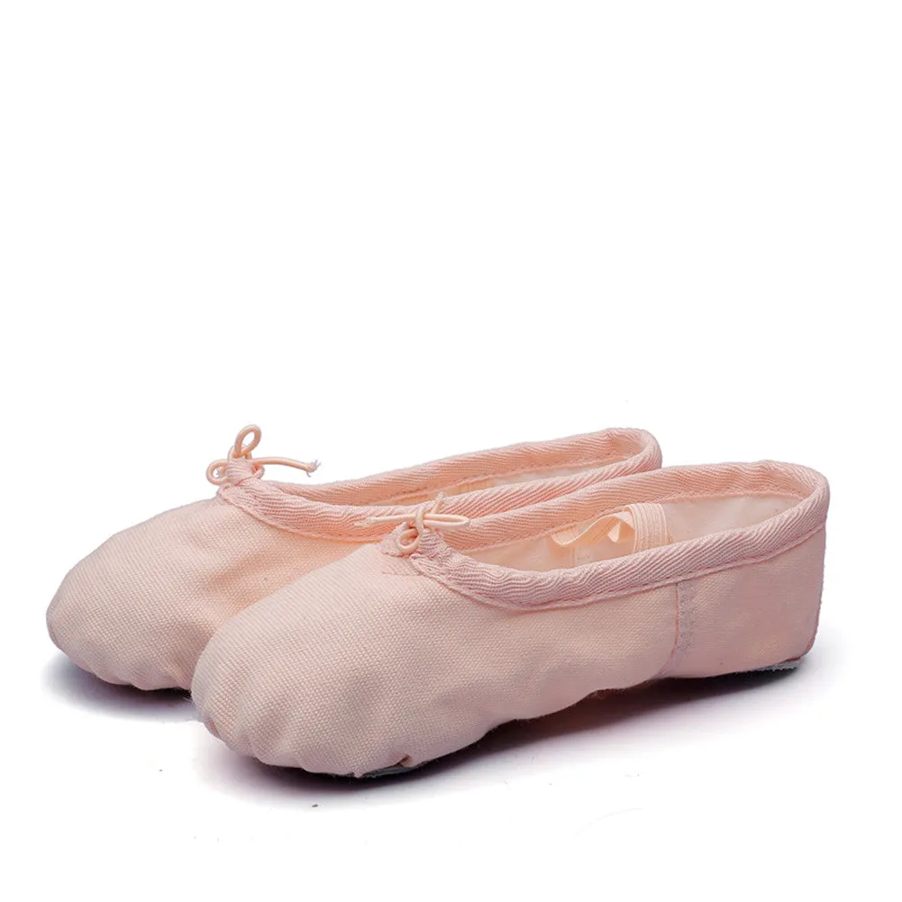 Women's Ballet Slipper Split Sole Canvas Yoga Dance Flats